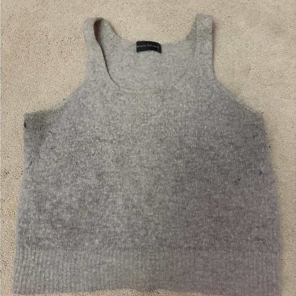 Banana Republic Light Gray Knit Top